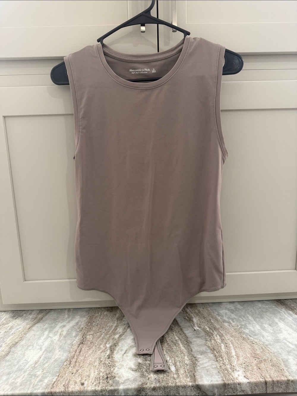 Abercrombie & Fitch Tan Sleeveless Stretch Bodysuit